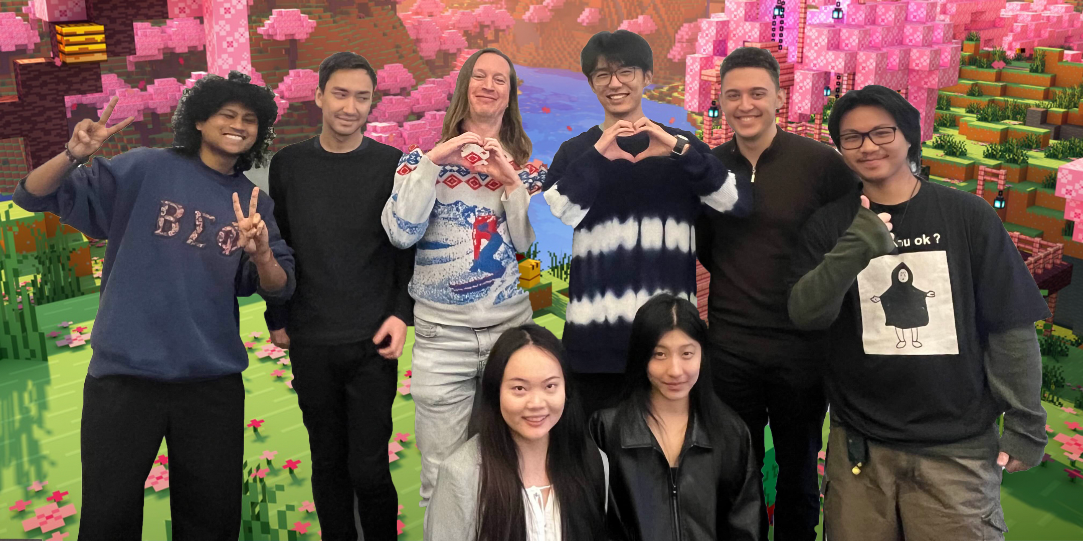 Team of students and faculty member