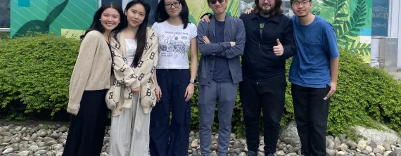 Group of students standing outdoors